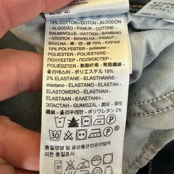 Levi's 711 Skinny Jeans Cropped Raw Hem Dark Wash Size 18W - Picture 6 of 6